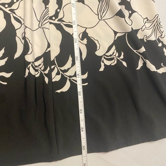 Bcbgmaxazria Black and White Mixed Print Dress Long Sleeves Size S - Picture 8 of 12